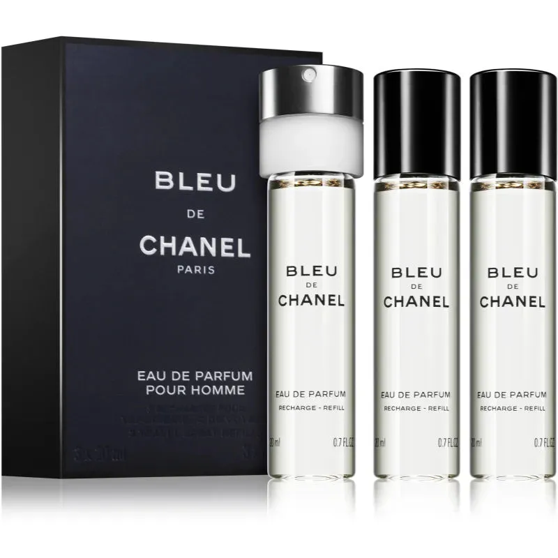 Chanel Bleu de Chanel Twist and Spray Refill - 3 x 20 ml - eau de parfum - 3 navullingen