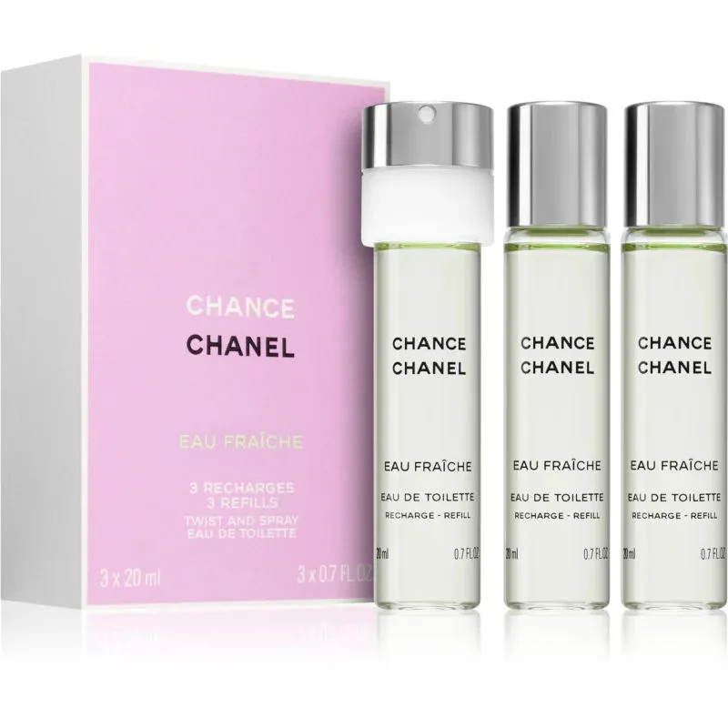 Chanel Chance Eau Fraîche Twist and Spray Refill - 3 x 20 ml - eau de toilette spray - 3 navullingen