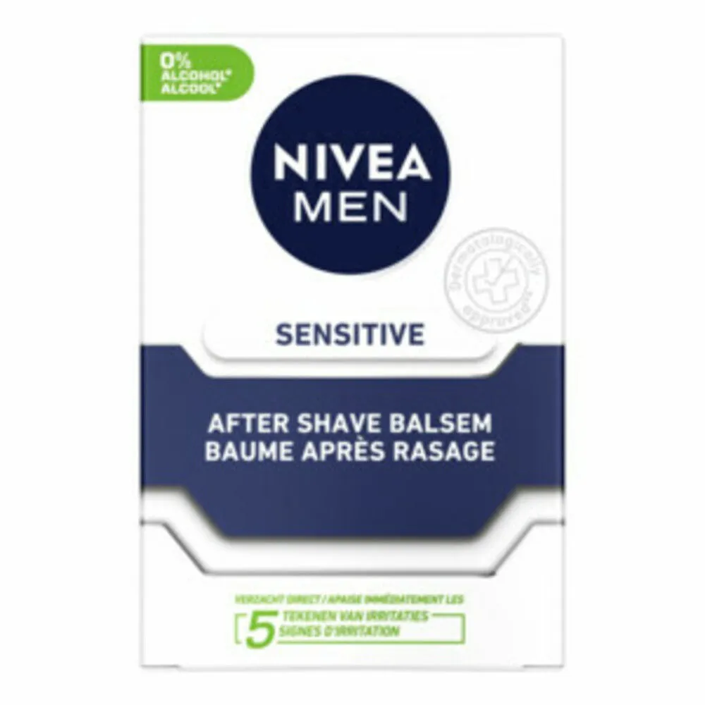 NIVEA Men Aftershave Balsem Sensitive - 6 x 100 ml - Voordeelverpakking